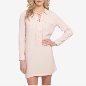 ✨5 FOR $25✨  1. State Blush Pink Lace-Up Shirt Dress